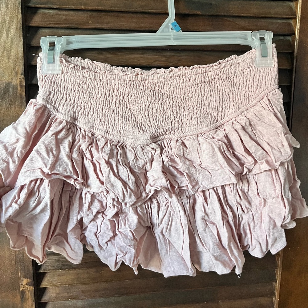 Rock N Rags Pink Ruffled Mini Skort - Picture 3 of 4